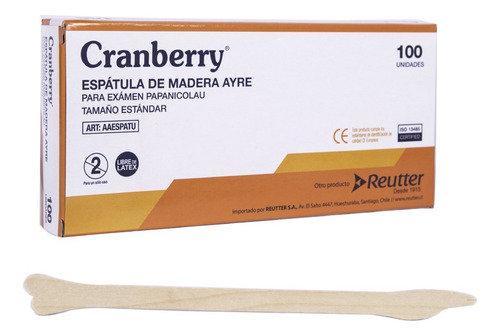 Espatula Ayre Cranberry Caja X 100 Unidades