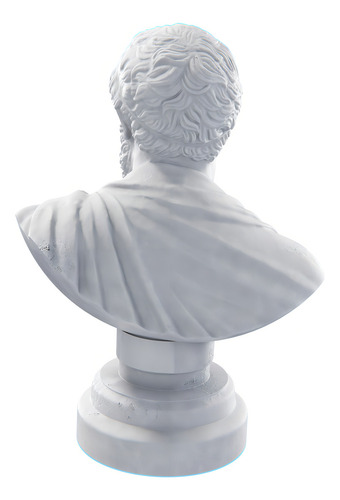 Estátua Busto Sófocles - Dramaturgo Grego Cor Cor Mármore