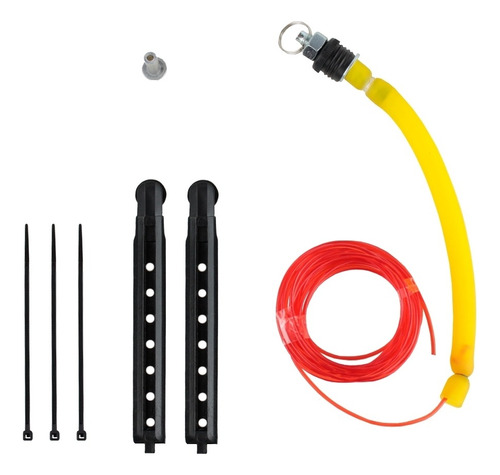 Kit Turbo Pesca Para Vara Telescópica 4.50m - Pesca Brasil Cor Vermelho