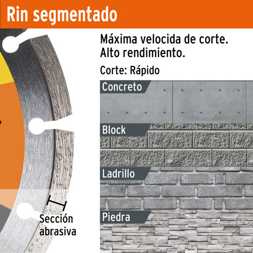Disco De Diamante, Rin Segmentado, 7', Pretul