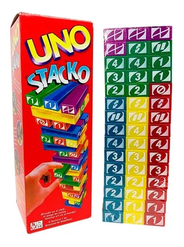 Jogo Torre De Equilíbrio Uno Stacko Brinquedo Uno