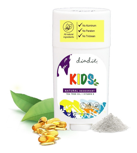 Imagen 1 de 10 de Diadie Desodorante Natural Kids. Infantil, Para Niños Unisex