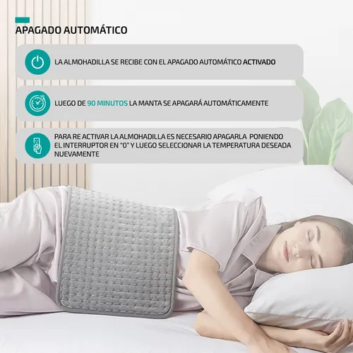 Almohadilla Cojín Térmica Eléctrica Temperatura Femmto Al2 Lumbar Terapia De Calor 3 Niveles Fisioterapia Alivia Dolor Muscular Cólicos Menstruales Con Velcro Lavable