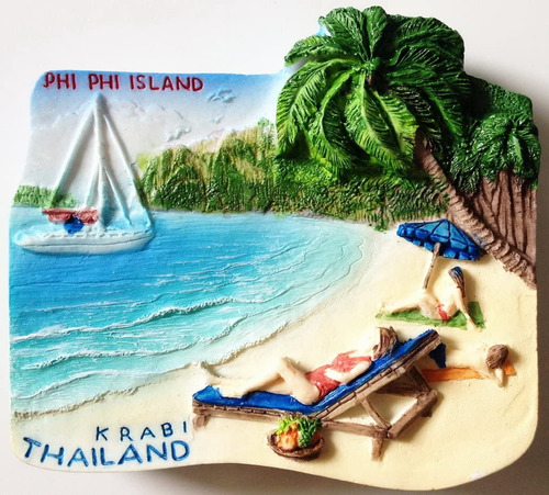 Phi Phi Island Krabi Tailandia Resina 3d Nevera Iman Tailan