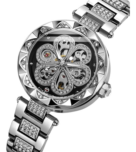 Forsining Reloj Esqueleto Automático Con Esfera Analógica Y