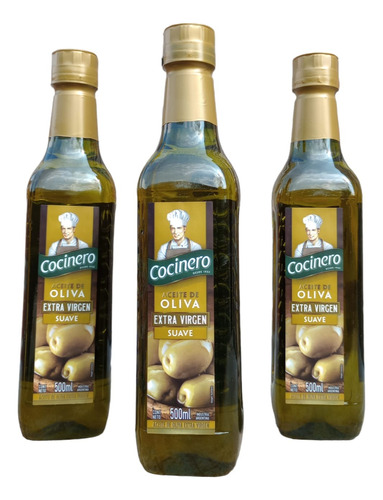 Cocinero Aceite Oliva Extra Virgen Suave 500 Ml X 3 Unidades