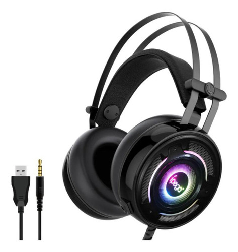 Headset Fone Para Jogos Com Fio Usb Rgb Gaming Ipega Pg-r008