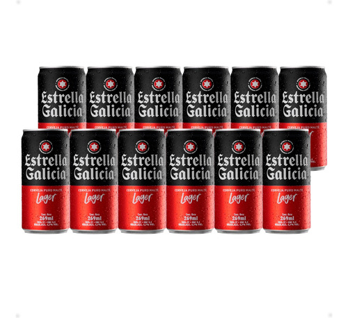 Cerveza Estrella Galicia Lata 269ml X 12 Oferta - Otec