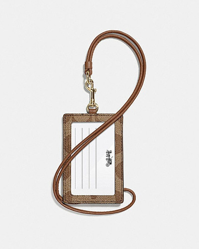 Portacredenciales Coach Lanyard Signature Canvas 12cm