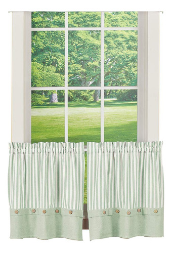 Collections Etc Cortina Ventana Estilo Clasico Raya Color