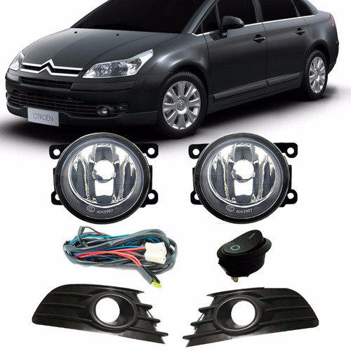 Kit Farol Auxiliar Milha Neblina Citroen C4 Hatch C4 Pallas