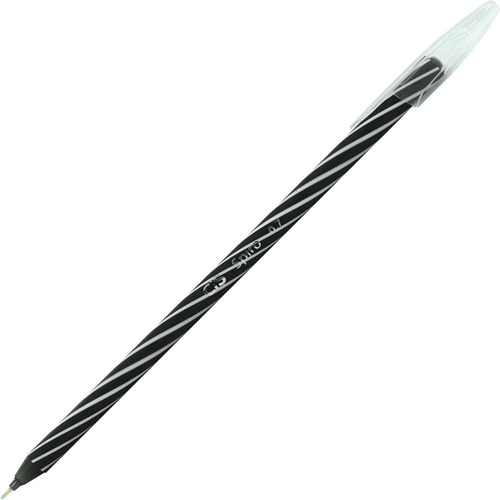 Imagem 2 de 2 de Caneta Cis Spiro Preta Esferográfica 12 Und Tinta Preta