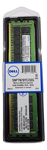 Memória Servidor Dell 32gb Ddr4-2666 Rdimm SNPTN78YC/32G