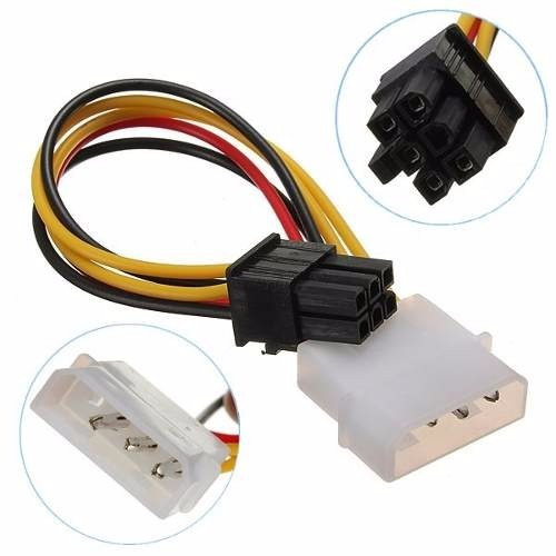 Cabo Adaptador Pci Express 2 Plugs Fonte P/ 6 Pinos