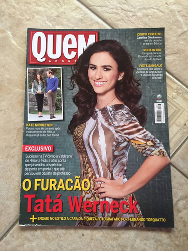 Revista Quem Tatá Werneck Ivete Sangalo Fábio Porchat P598