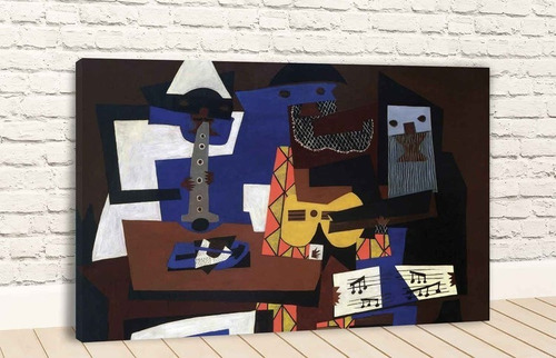 Cuadro-picasso-los Tres Musicos-decorativo-hd 120x90cm.
