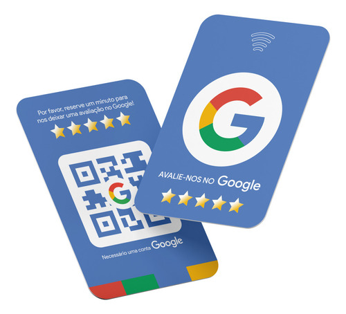 Cartão Inteligente Nfc Google Meu Negócio Review Dot Azul