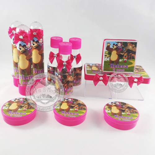 Imagem 1 de 3 de Kit Festa Infantil Personalizado Masha E O Urso