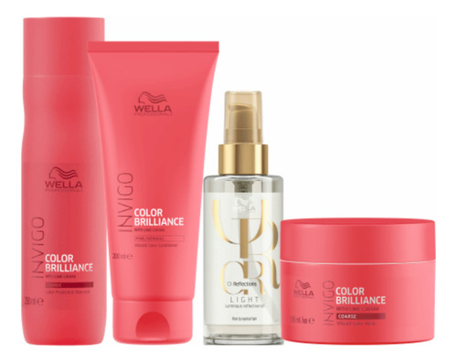Kit Wella Color Brilliance Completo Trio + Óleo Light 100ml