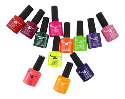Imagen 4 de 7 de Gama Colores Miss Cherry Gelish + Gratis Base Top Y Envio