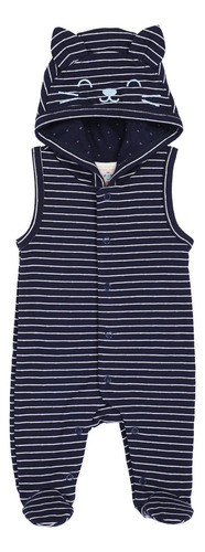 Conjunto Mondo Bambino Overol Y Pañalero Para Bebé Niño Azul Marino 6 M
