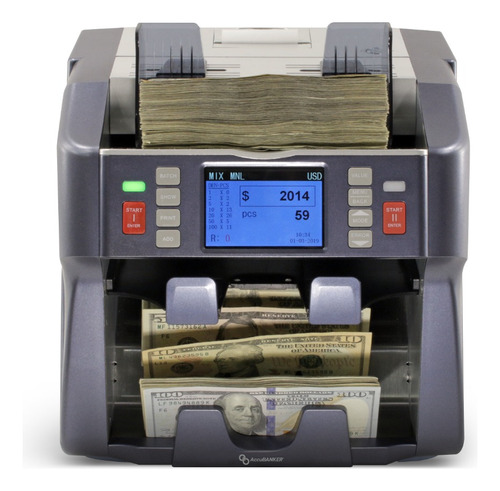 Accubanker Ab7800 Contadora De Billetes Mixto Doble Bolsillo