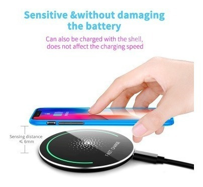 Cargador Rapido Inalámbrico Qi 10w+ Envío