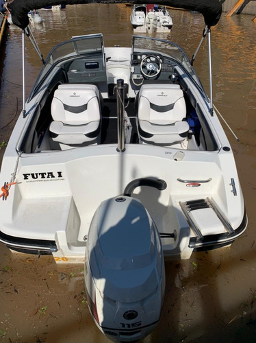 Imagen 10 de 13 de Lancha Open Quicksilver 555 Evinrude E-tec 115hp Como Nueva
