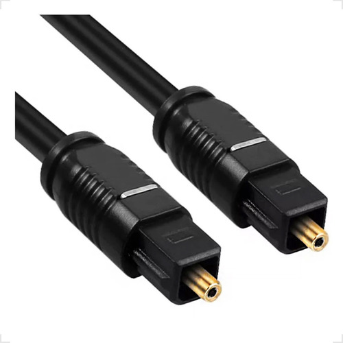 Kit Com 2 Cabo Fibra Óptico Digital Toslink Com 1,5 Metros
