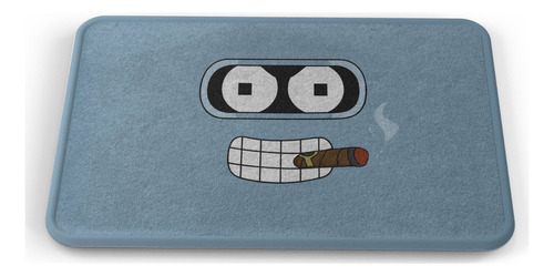 Tapete Futurama Bender Cara Baño Lavable 40x60cm