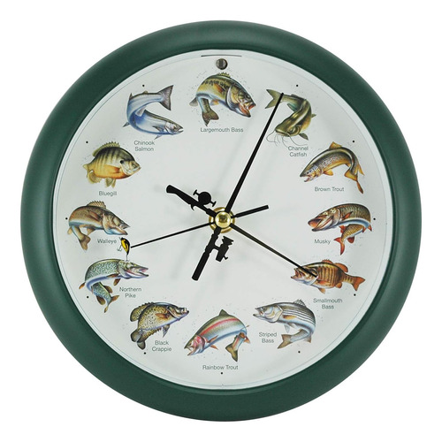 Mark Feldstein Splashing Gamefish - Reloj De Pared Y Escrito