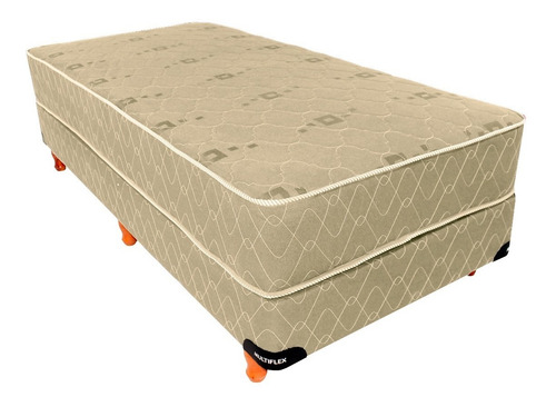 Sommier Colchón 1 Plaza Multiflex Resortes 80 X 190 Cm