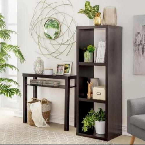 Mesa De Arrimo Palermo Chocolate 90x30x80 Cm Madera
