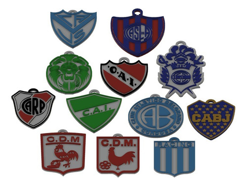 Llavero Clubes De Futbol 3d X 25u Souvenir/merchandising