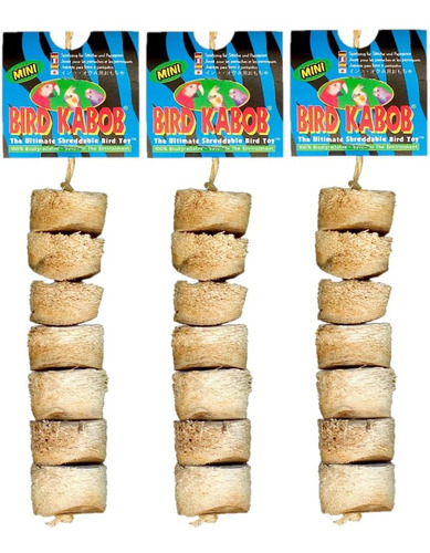 Bird Kabob Juguete De Loro Triturable 3 Unidades