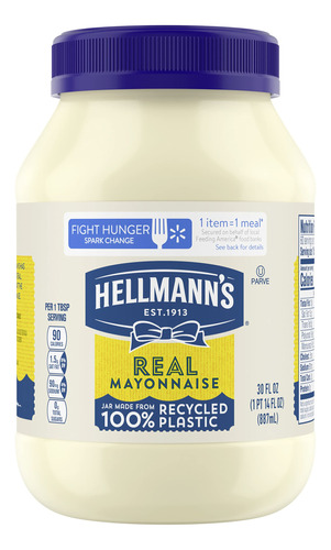 Mayonesa Real Hellmann's, 30 Onzas