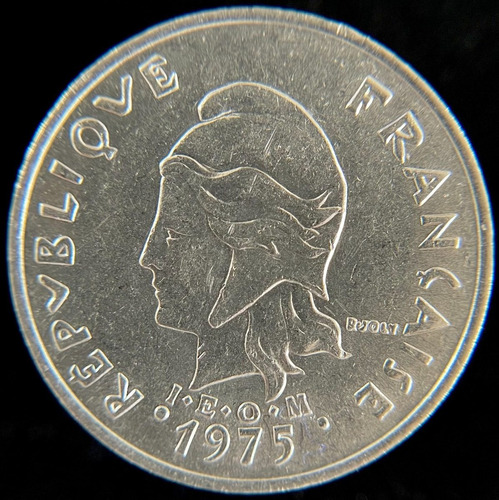 Polinesia Francesa, 20 Francs, 1975. Xf