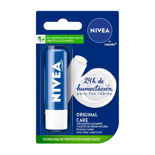 Bálsamo Labial Nivea Original Care 24h De Humectación 4.8gr 