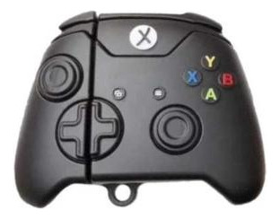 Funda Negra De Silicona Control Mando De Xbox Airpods 1 Y 2 Negro