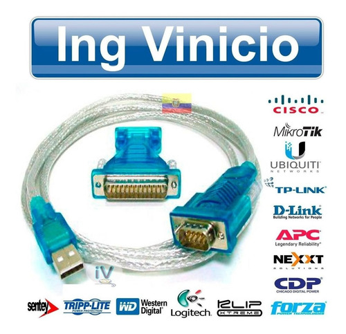 Cable Adaptador De Usb A Serial Db9 Macho Y Serial Db25 Mach