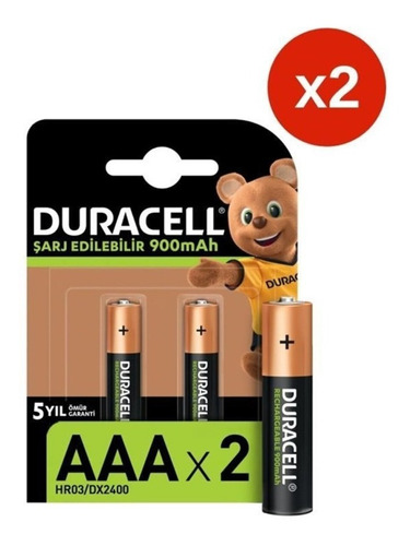 Pila Duracell Aaa Ni- Mh 1.2v 900mah Blister X2