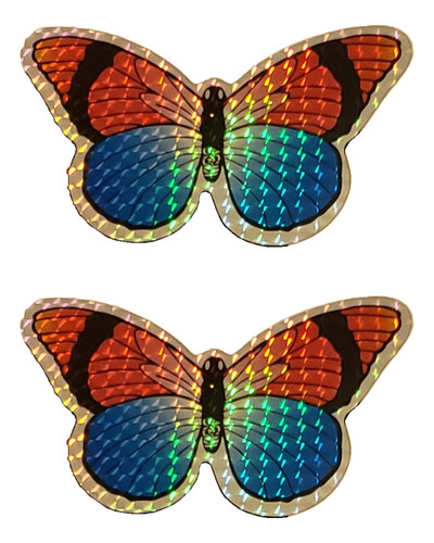 Mariposa Decorativa Multicolor Holografico Puerta Pantalla  