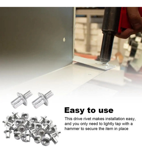 100 Piezas De Remaches De Aleación De Aluminio Hammer Drive