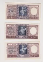 Comprar Lote 3 Billete Argentina 1$ Mon Nac Bottero 1909+1910+1911