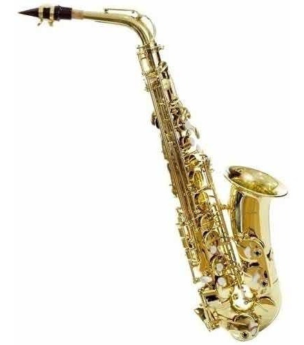 Saxofón Alto Silvertone Laqueado. Con Estuche Y Boquilla