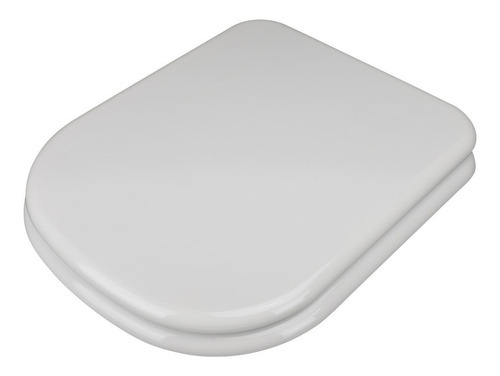Imagen 1 de 5 de Tapa Asiento Inodoro Madera Tipo Bari Herraje Metal Color Blanco