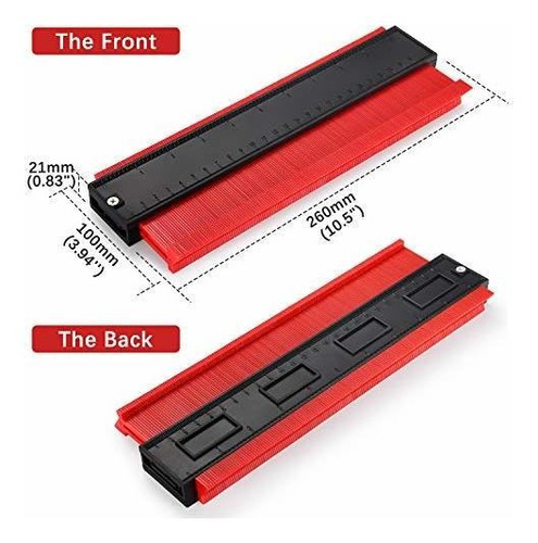 Herramienta Contour Gauge 10 Inch Plastic Profile