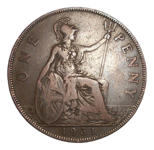 Gran Bretaña Majestuoso One Penny 1931 - Georgivs V - Joya 