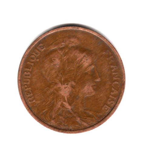 Moneda Francia 5 Centimes Año 1912 Km#842