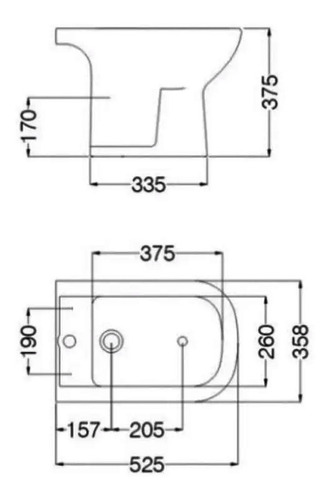 Imagen 2 de 9 de Bide Ferrum Bari 1agujero Blanco Baño Sanitarios Loza Envio